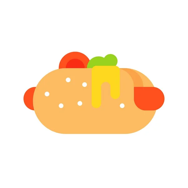 Sandwich Vector Fast Food Related Flat Style Icon — Stock Vector