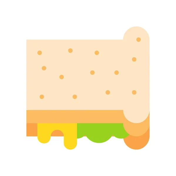 Sandwich Vector Fast Food Related Flat Style Icon — Stock Vector