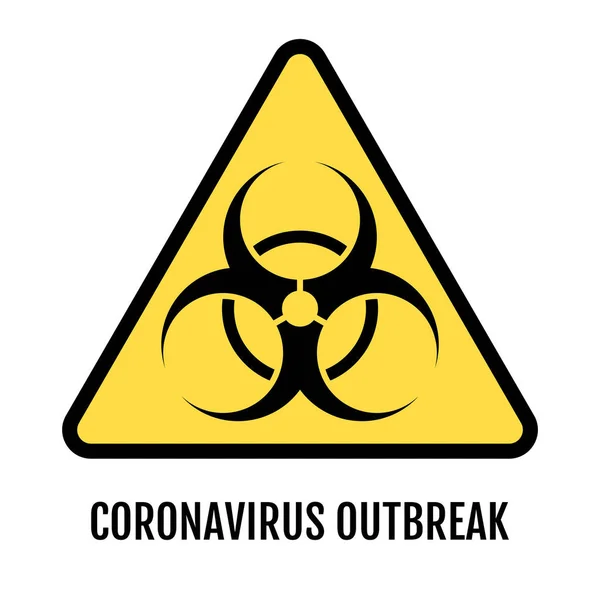 Biological Hazard Synbol Wuhan Virus Coronavirus Related Vector Illustration — Stock Vector