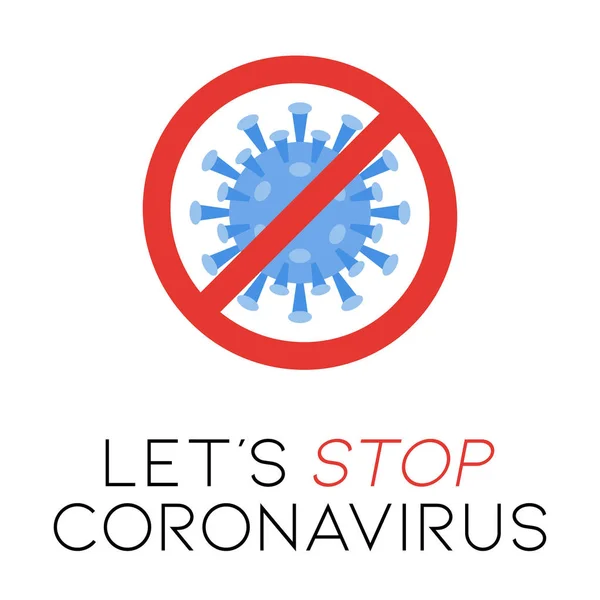 Virüs Işareti Yok Wuhan Virüsü Veya Coronavirüs Bağlantılı Vektör Çizimi — Stok Vektör