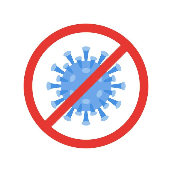 Ingen Virus Tegn Wuhan Virus Eller Coronavirus Relateret Vektor Illustration – Stock-vektor