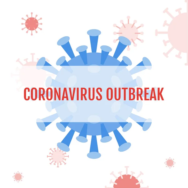 Ilustración Vectorial Relacionada Con Virus Virus Wuhan Coronavirus — Vector de stock