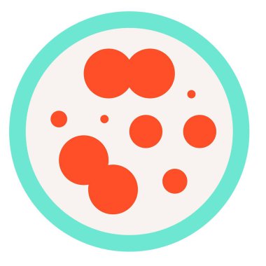 Petri kabı çizimi, düz tasarım simgesi