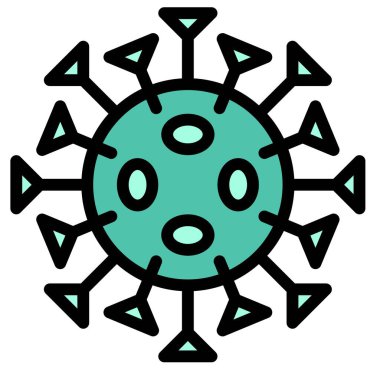 Virüs veya Bakteri vektör çizimi, doldurulmuş tasarım simgesi