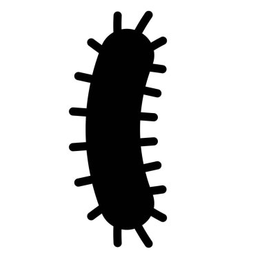 Virüs veya Bakteri vektör çizimi, katı tasarım simgesi