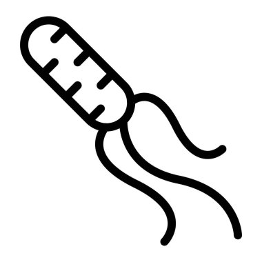 Helicobacter pylori vektör çizimi, çizgi tasarım simgesi