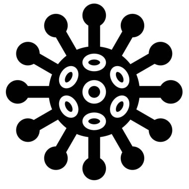 Virüs veya Bakteri vektör çizimi, katı tasarım simgesi