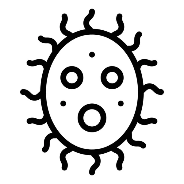 ウイルスや細菌のベクターイラスト ラインデザインのアイコン — ストックベクタ