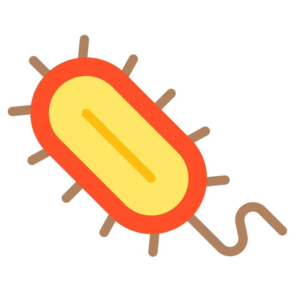 Ilustración Vectorial Virus Bacterias Icono Diseño Plano — Archivo Imágenes Vectoriales