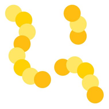 Virüs veya Bakteri vektör illüstrasyonu, düz tasarım simgesi