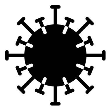 Virüs veya Bakteri vektör çizimi, katı tasarım simgesi