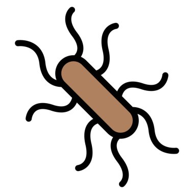 Escherichia coli vektör çizimi, doldurulmuş tasarım simgesi