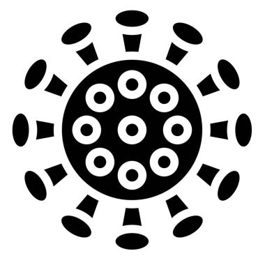 Virüs veya Bakteri vektör çizimi, katı tasarım simgesi