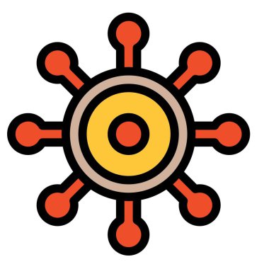 Virüs veya Bakteri vektör çizimi, doldurulmuş tasarım simgesi