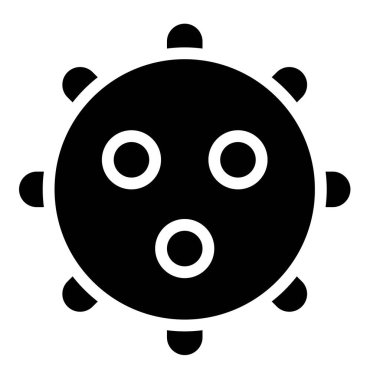 Virüs veya Bakteri vektör çizimi, katı tasarım simgesi