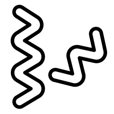 Virüs veya Bakteri vektör illüstrasyonu, çizgi tasarım simgesi