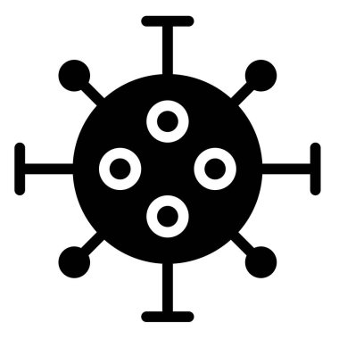 Virüs veya Bakteri vektör çizimi, katı tasarım simgesi