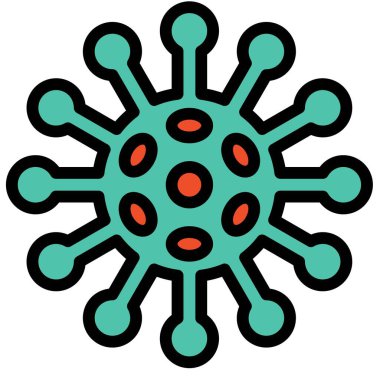 Virüs veya Bakteri vektör çizimi, doldurulmuş tasarım simgesi