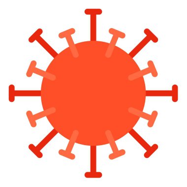 Virüs veya Bakteri vektör illüstrasyonu, düz tasarım simgesi