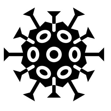 Virüs veya Bakteri vektör çizimi, katı tasarım simgesi