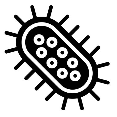 Virüs veya Bakteri vektör çizimi, katı tasarım simgesi