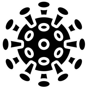 Virüs veya Bakteri vektör çizimi, katı tasarım simgesi