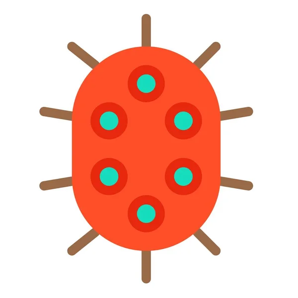 Illustration Vectorielle Virus Bactéries Icône Design Plat — Image vectorielle