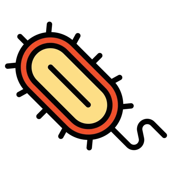 Virus Bacteria Vector Illustration Filled Design Icon — Stock Vector