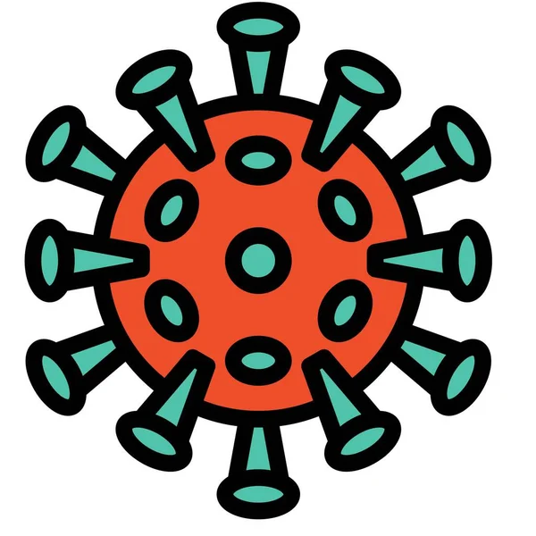 Ilustración Vectorial Virus Bacterias Icono Diseño Rellenado — Archivo Imágenes Vectoriales
