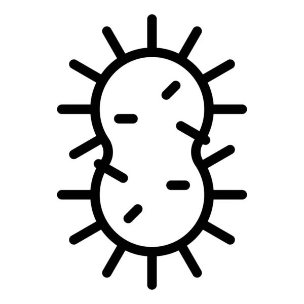 Ilustração Vetor Vírus Bactérias Ícone Design Linha —  Vetores de Stock