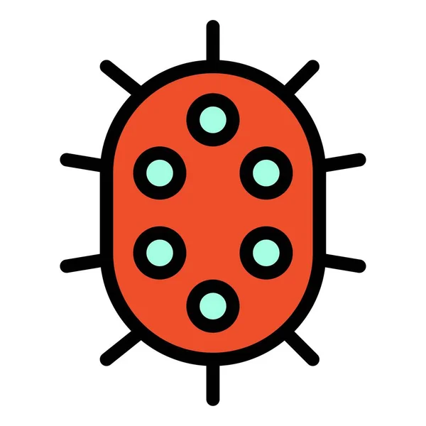 Ilustración Vectorial Virus Bacterias Icono Diseño Rellenado — Vector de stock