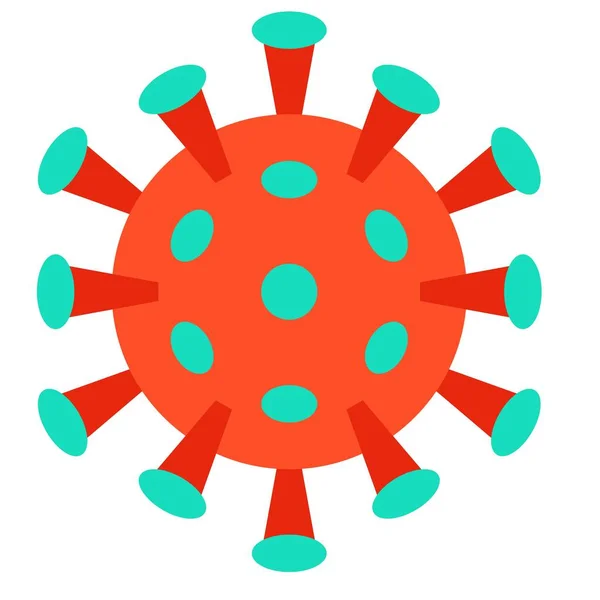 Virus Nebo Bakteriální Vektorová Ilustrace Ikona Plochého Designu — Stockový vektor