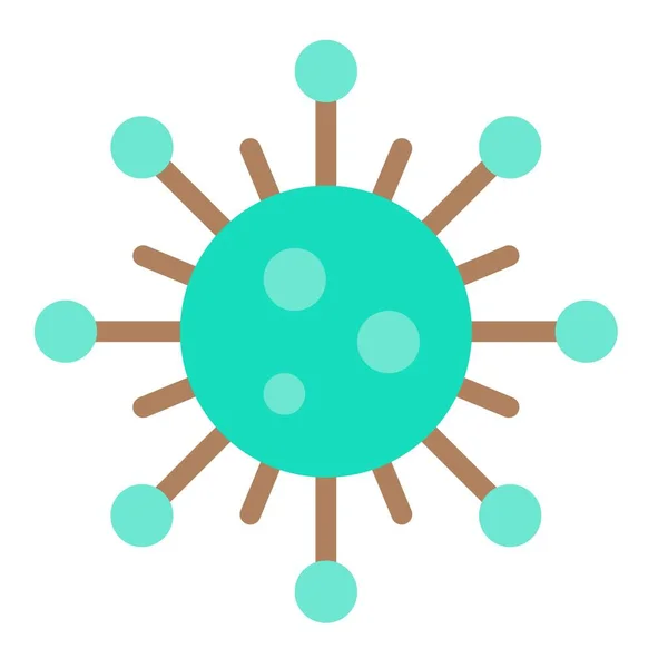 Ilustración Vectorial Virus Bacterias Icono Diseño Plano — Archivo Imágenes Vectoriales