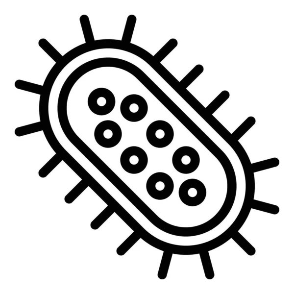 Illustration Vectorielle Virus Bactéries Icône Conception Ligne — Image vectorielle