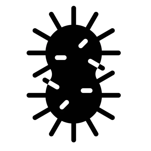 Virus Nebo Bakteriální Vektorová Ilustrace Ikona Pevného Designu — Stockový vektor