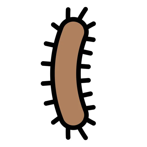 Ilustración Vectorial Virus Bacterias Icono Diseño Rellenado — Archivo Imágenes Vectoriales