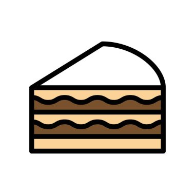 Kahve keki çizimi, doldurulmuş tasarım simgesi