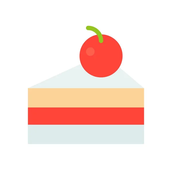 Japanese Strawberry Shortcake Vector Illustration Flat Design Icon — 스톡 벡터