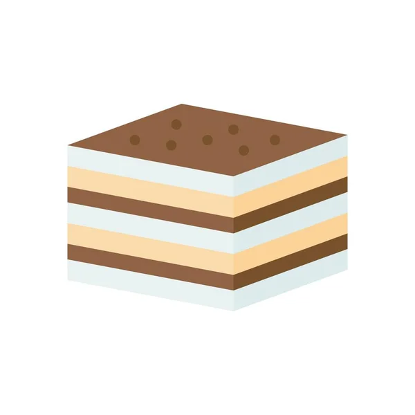 巧克力蛋糕矢量图解 平面设计图标 — 图库矢量图片