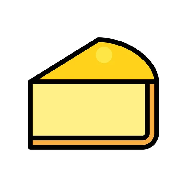 Illustration Vectorielle Cheesecake Icône Design Remplie — Image vectorielle