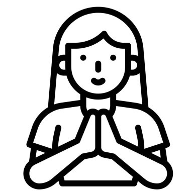 Elleri birleştirerek selamlama vektör illüstrasyonu, çizgi tasarım simgesi