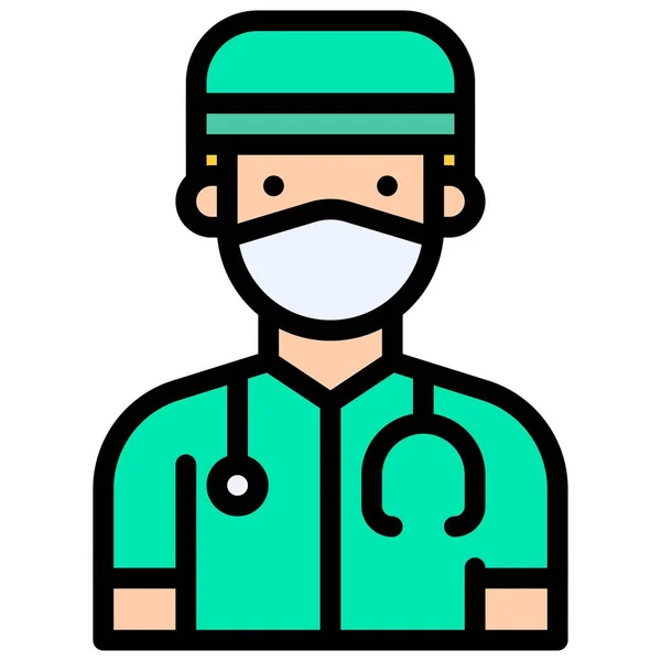 Vektor Illustration Für Medizinisches Personal Gefülltes Design Symbol — Stockvektor