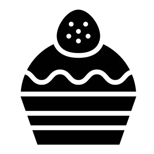 Cupcake Muffin Vector Ilustración Horno Buen Icono Estilo Sólido — Vector de stock