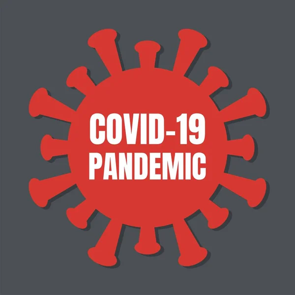 Coronavirus Covid Symbole Pandémique Symbole Symbole Vecteur — Image vectorielle