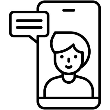 Video çağrısı, ev ile ilgili vektör illüstrasyonundan çalışma