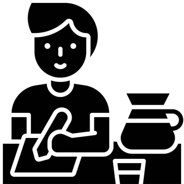 Masada çalışmak, ev vektörü illüstrasyonundan çalışmak