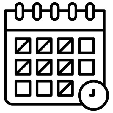 Takvim simgesi, plan ve olay çizelgesi