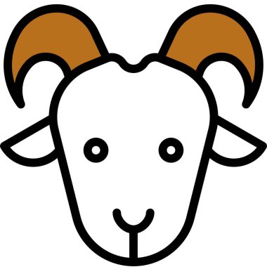 Keçi Yüzü ikonu, ramazan festivali bağlantılı vektör illüstrasyonu