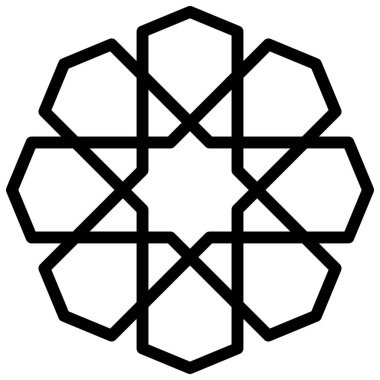 İslam şablonu simgesi, ramazan festivali bağlantılı vektör illüstrasyonu