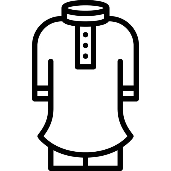 Thawb Vagy Thobe Ikon Ramadán Fesztivál Kapcsolódó Vektor Illusztráció — Stock Vector